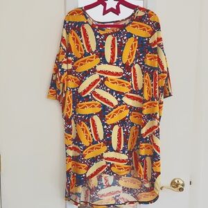 Lularoe Irma - Hot dog print